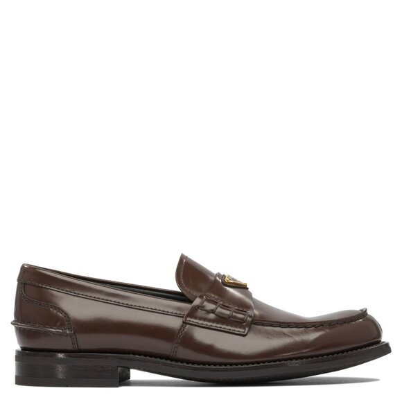 Prada Brushed Leather Loafers 2DB223 Radica Brown – Men’s UK 12 main image 5
